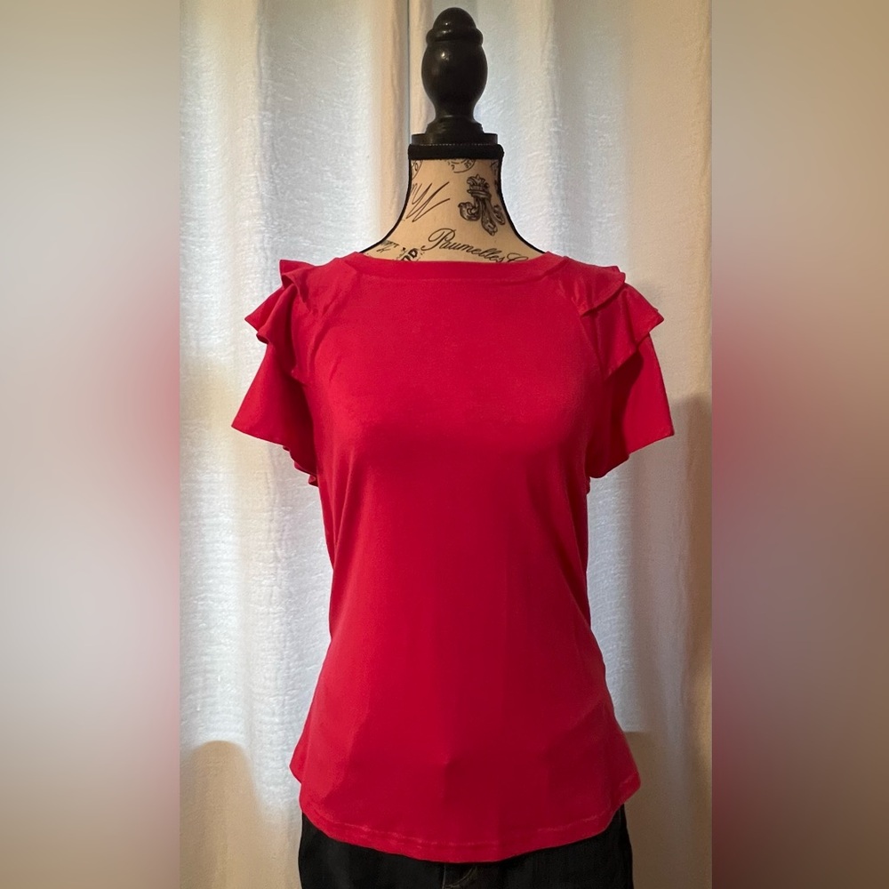 2 Elegant Ruffle Sleeve Tops